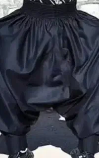 شلوار کردی زندون باف دمپا لر مشکی ۴نیم مترر