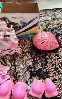 کفش  اسکیت صورتی دخترانه