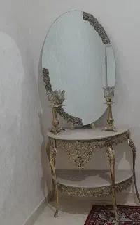 آینه شمعدان  طرح برنز
