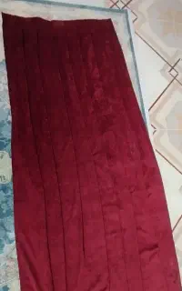 والان پرده زرشکی همراه شرابه پرده