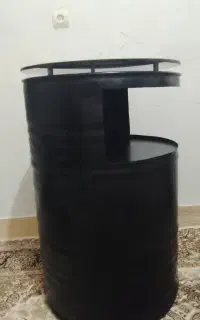میز بشکه ای صندلی و پاف
