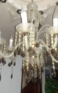 لوستر شیشه ای کریستال مات۶شاخه