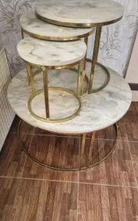 میز جلو مبلی و سه عدد عسلی