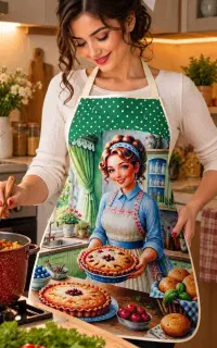 پیشبند نمگیرمخمل چهارلایه طرح سه‌بعدی