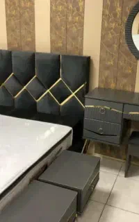 تخت خواب و آینه % دونفره ست کامل %