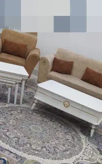مبل هفت نفره راحتی با میز وجلومبلی درحدنو