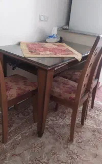 میز چهار نفره چوب راش