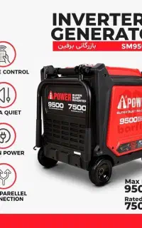 موتوربرق بنزینی اینورتردار اقساطی صنعتی وخانگی چکی
