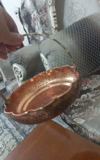 شکلات خوری مسی  مس زنجان هست حک شده