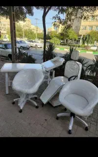 صندلی سرشور اصلاح آینه پاف ترولی آرایشگاه تخت تتو