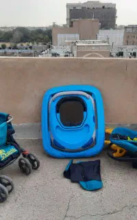 ست کالسکه همراه با ماشین بزرگ و اسب گهواره ای
