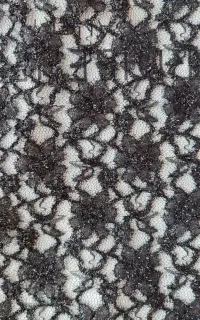 پارچه ی گیپور مشکی لمه دار