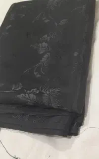 پارچه چادر مشکی گلدار