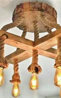 لوستر چوبی شیک