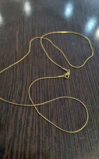 زنجیر استیل رنگ طلایی، رنگ ثابت و در حد نو