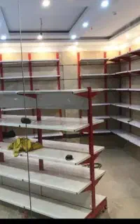 قفسه دیواری وسط فروشگاهی چرخ خرید انبارگردانی