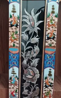 تابلوی امضادار ابراهیمی طرح گل و پرنده دست‌ساز