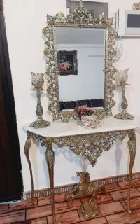 آیینه شمعدان برنز