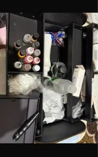 ست کامل لوازم تتو صورت در حد نو با ساک