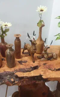 گلدان چوبی