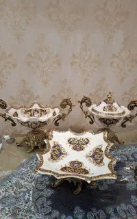 سه تیکه چینی ریما با پایه زینگ