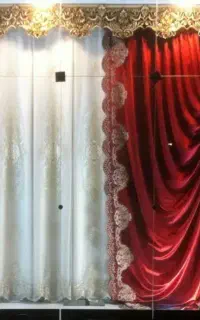 والن مخمل لبه حاشیه زرشکی شیک