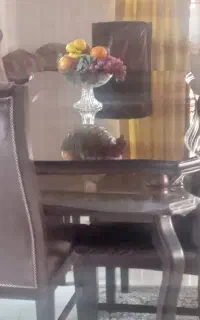 میزدوتیکه چوبی شیشه ایی ۸نفره
