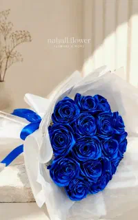 دسته‌ گل روبانی