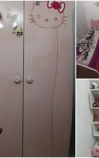 سرویس خواب کودک و نوجوان ۴ تیکه با تشک تخت