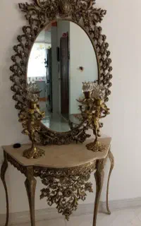 آینه شمعدان برنز