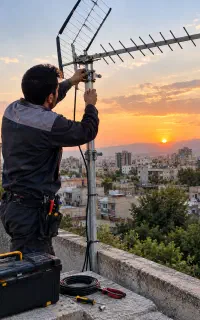 نصب و تنظیم آنتن تلویزیون.محدوده پروین
