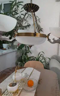 لوستر سه شاخه برنز