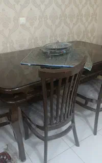 میز غذا خوری ۶ نفره صحیح و سالم چوب راش با ضمانت