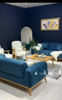 مبل راحتی مدرن ۷ نفره مینیمال پایه چوبی (ست کامل)