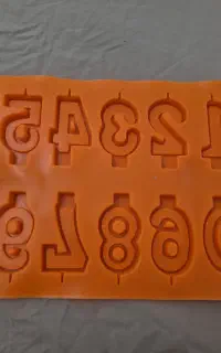 قالب شمع اعداد تولد