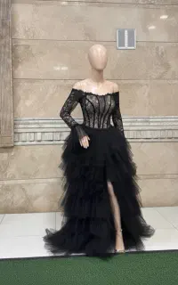 پیراهن مجلسی عروسکی مشکی