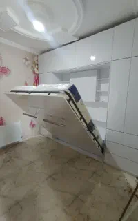 تخت تاشو رنگ گردویی(کد۱۲۰۱)