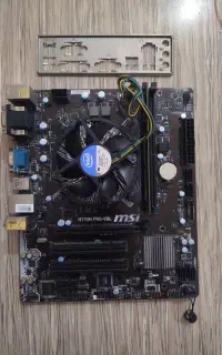 باندل cpu رم و مادربرد همراه با فن cpu و پنل پشت