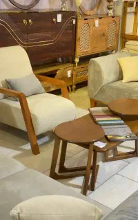 مبل کاپر کرم طوسی زرکالا مدل 61