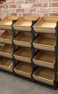 شلف فلزی با طبقات چوبی