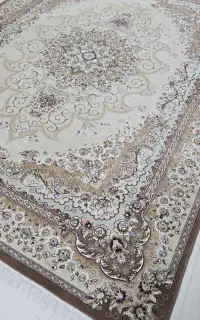 یک تخته فرش12متری تمام نخ گل برجسته