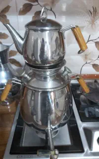 کتری همراه با قوری رو گازی