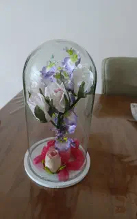 گل زیبا قاب شیشه ای