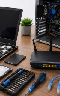 نصب ویندوز، خدمات کامپیوتر، شبکه و پشتیبانی در محل