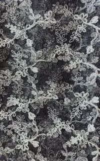 گیپور مشکی نقره ای