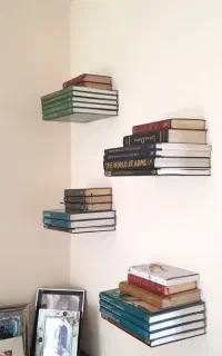 شلف دیواری مدل کتابخانه معلق