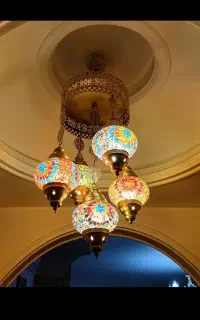 لوسترمراکشی آویزپنج‌شعله‌سقفی