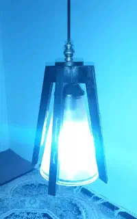 لوستر آویز چوبی سالم