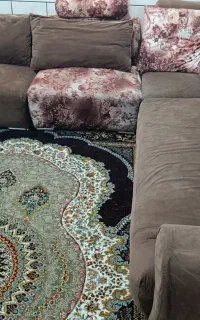 فروش مبل راحتی مدل ال همراه میزو عسلی ها