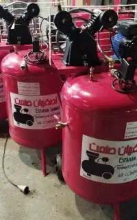 پمپ باد ۲۵۰ لیتری تپل ایستاده چرخ دار دوسیلندر